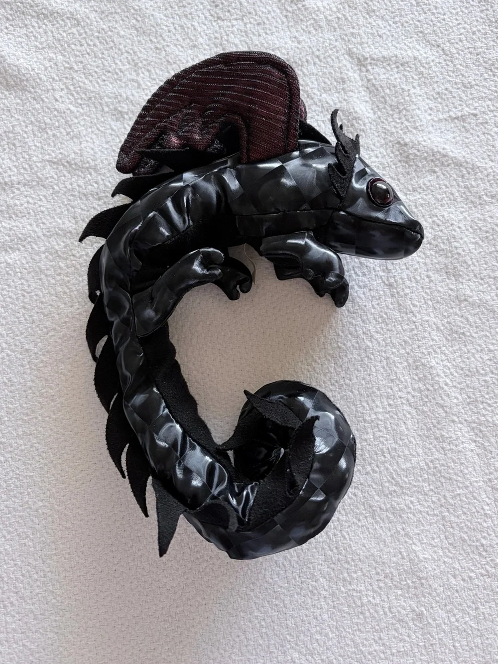 Folkmanis Midnight Dragon Wristlet Finger Puppet